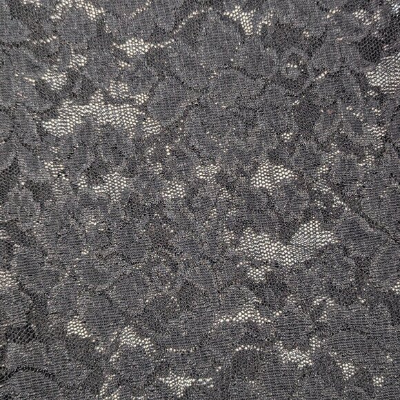 Y2K 00s HANG TEN Black Sheer Floral Lace Low-Rise Bermuda Legging Shorts Sz S - Picture 3 of 4